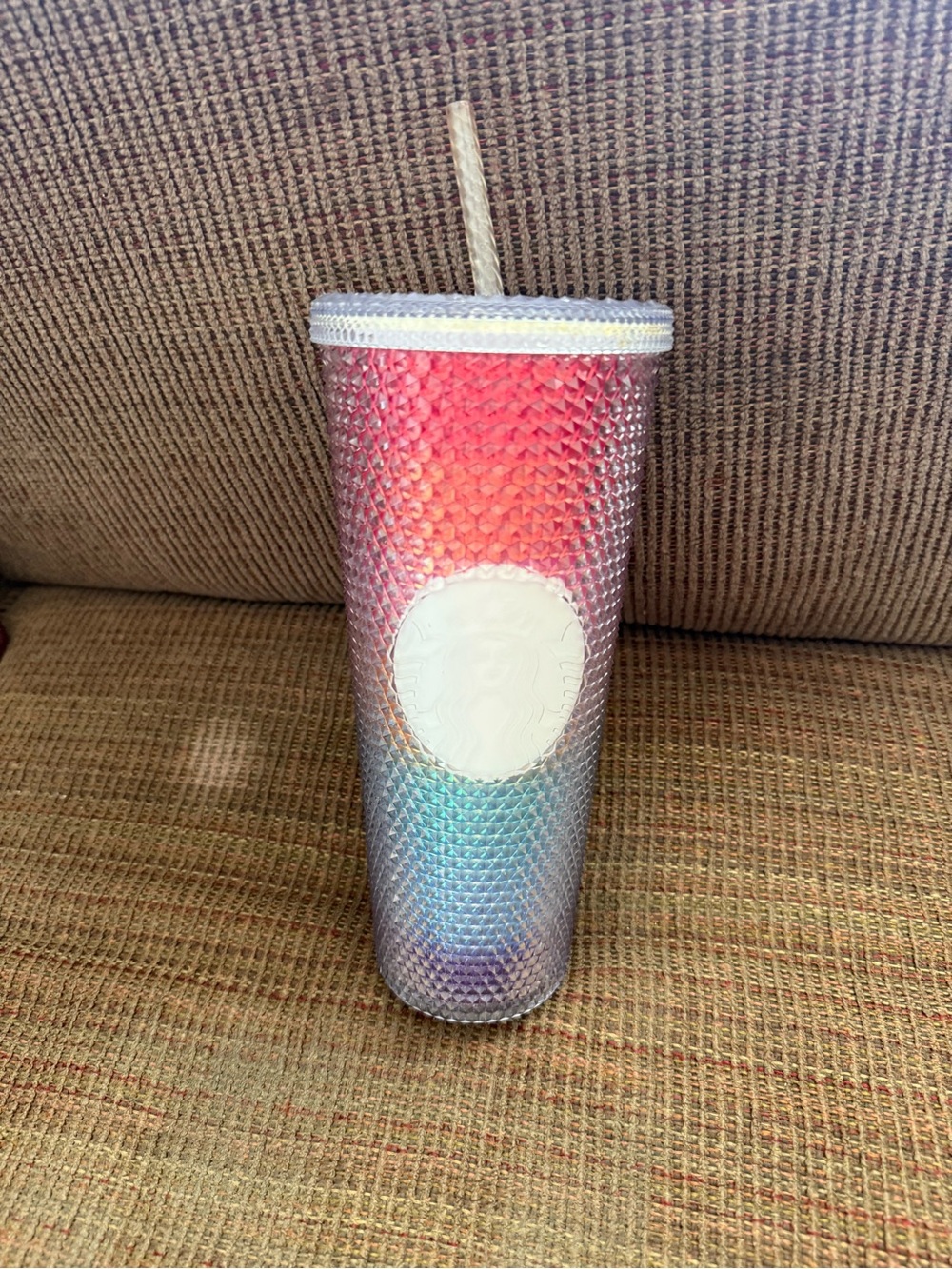 Starbucks Studded Tumbler with Straw - Pink Blue Gradient
